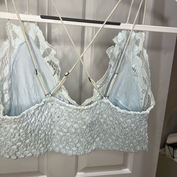 Free People Adella Bralette light blue Large pre-owned - Picture 2 of 2